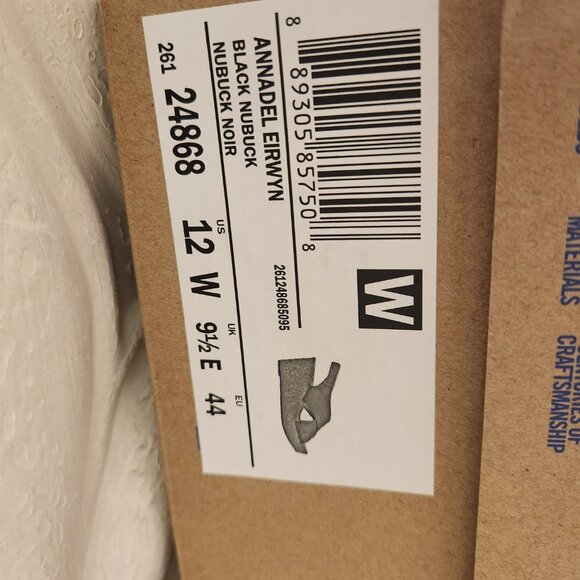 Clarks Annnadel Eirwyn Black Nubuck Wedge sandals. NIB. Size 12 Wide - Picture 3 of 9